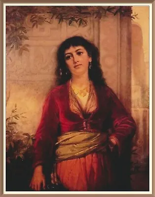 WATERHOUSE Pre-Raphaelite Art Print UNWELCOME COMPANION Egyptian Woman • £1.25