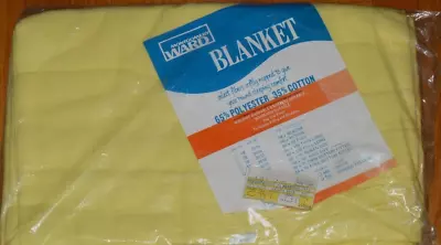 Bed Blanket Lightweight VINTAGE NEW 1 MONTGOMERY WARD FLANNEL Full 80X 90  USA. • $34.95