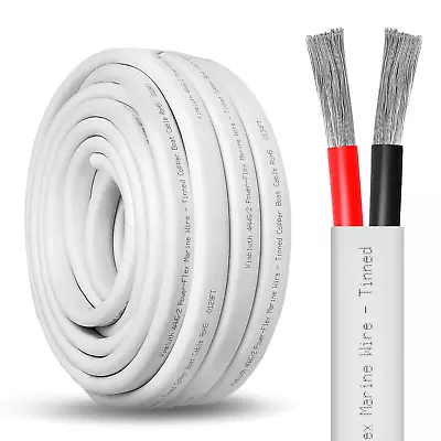 4 Gauge Duplex Marine Wire Tinned Copper Boat Cable 30Ft 4 AWG Standard USA OFC • $199.74
