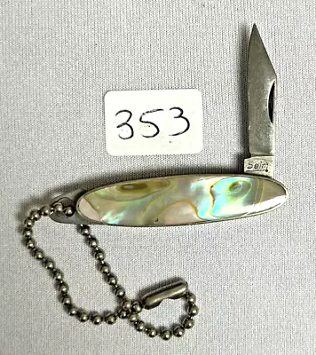 Vintage Salm Single Blade Iridescent Folding Pocket Knife (#353) • $20