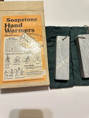 Vintage Soapstone Hand Warmers By Minuteman International • $89.99