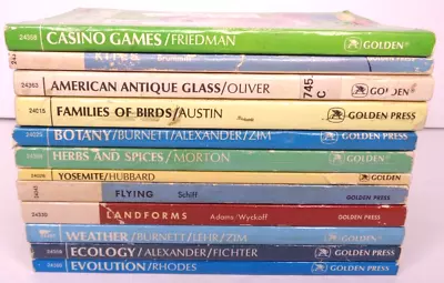 $59.99 • Buy Golden Pocket Field Guide 1970s Lot Of 12 Casino Botany Flying Ecology Evolution