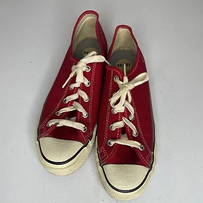 Vintage 60s 50s CONVERSE Chuck Taylor Star RED Size 9 Low RARE USA Comfort Arch • $350