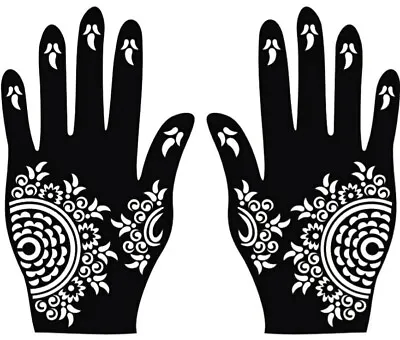 Henna Stencils Hand Mehndi Art Template For Temporary Tattoo • £2.99