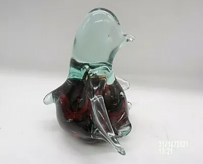 MDINA MOLINA Hand Blown Art Glass PENGUIN Figurine Paperweight Signed • $24.99