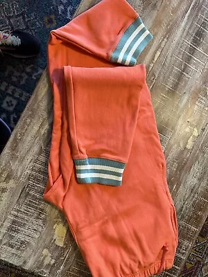 Vintage Champion Reverse Weave Orange - Green & White Ankle Sweatpant RARE Sz XL • $20