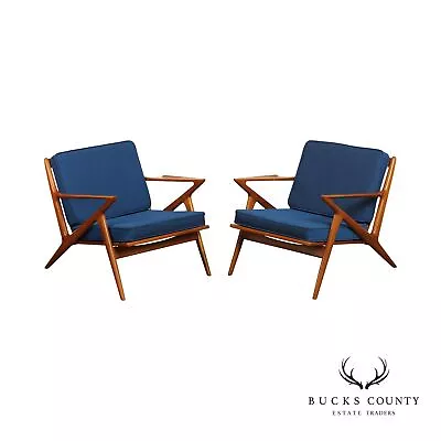 Poul Jensen For Selig Danish Modern Pair Of 'Z' Lounge Chairs • $4995