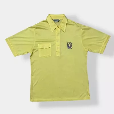 Vintage La Mode Du Golf Polo Shirt Large Yellow Dunes Las Vegas Casino • $17.50