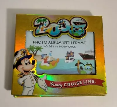 Gold 2008 Disney Cruise Line Mickey Photo Album & Frame-holds 100 4x6 Photos New • $6.99
