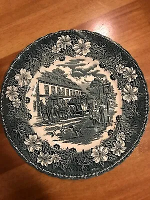 Coaching Taverns 1828 Royal Tudor Ware Staffordshire Eng. 10  Dinner Plate • £2.85