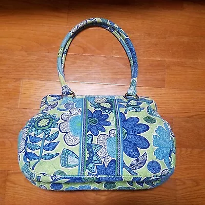 Blue And Green VERA BRADLEY Frame Bag Purse  Floral Pattern G+ Condition • $19