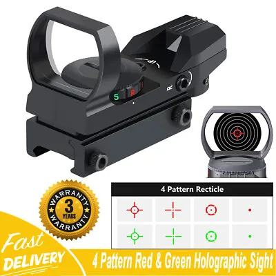 Tactical Holographic Reflex Red Green Dot Sight 4 Type Reticle For 20mm Rails • $17.89