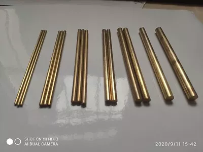 15pcs 2~8mm Golden Brass Rod Bar DIY Watch Tools Parts Fits Watchmaker Lathe • $0.99