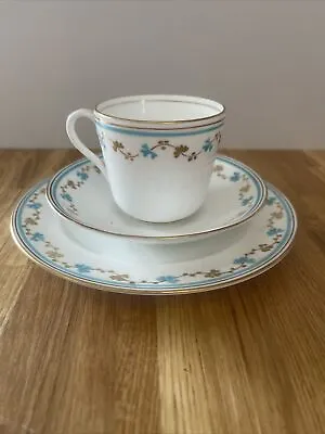 Vintage Collingwood  Bone China Blue/Gold Floral Trio See Pics GC • £13