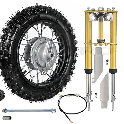 Front Forks End 10  Wheel 2.50-10 Tire For Pit Bike Honda CRF50 XR50 TTR50 SSR70 • $199.45