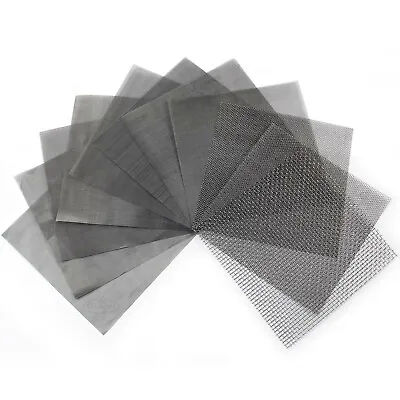 Stainless Steel Woven Wire Mesh Filter Grading 15cm Sheet Silk To Heavy Gauze • £3.19