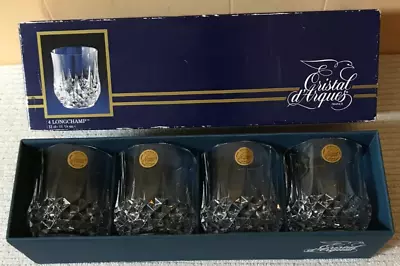 NEW Set Of 4 Cristal D’Arques France Longchamp Crystal GLASSES 11 1/4 Oz Tumbler • $14.99