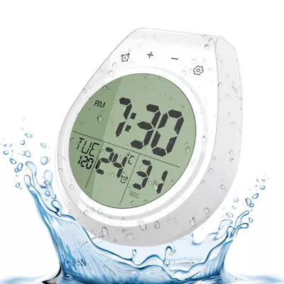 Digital Shower Clock Waterproof Bathroom Timer Clock Digital Kitchen Wall Clock • $25.89