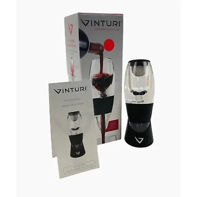 Vinturi Red Wine Aerator Decanter With No Drip Stand Clear Glass Boxed • $8.76