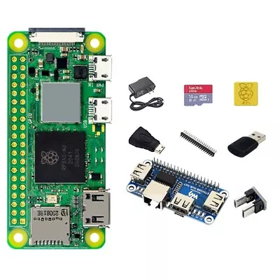 Raspberry Pi Zero 2 W Starter Kit USB LAN Board Power Supply Heatsink SD Card • $109.99