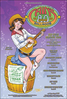 MERLE HAGGARD RAY PRICE BOB WILLS' TEXAS PLAYBOYS 04 Tulsa Cain's Concert Poster • $20