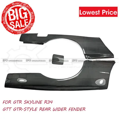 For Nissan Skyline R34 GTT GTR-STYLE Carbon Fiber Rear Wider Fender Exterior Kit • $1414