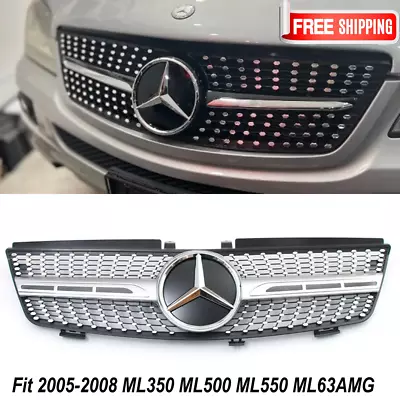 Diamond Grill Grille 3D Star For Mercedes W164 2005-2008 ML350 ML500 ML550 ML63 • $84.99