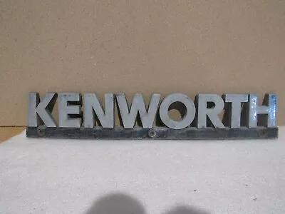 Vintage KENWORTH Truck Semi Name Wordmark 14  Emblem Logo Metal  • $126.46