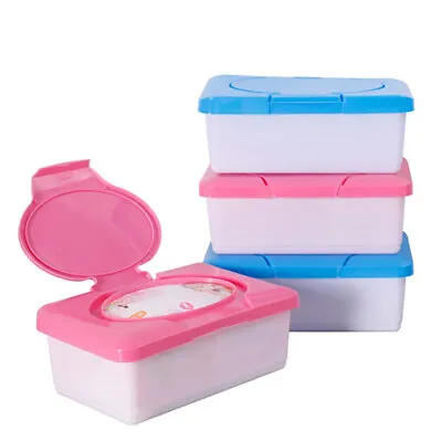 Wipes Dispenser Tissue Storage Box Case Desk Wet Wipes Dispenser Holder With Lid • £4.58