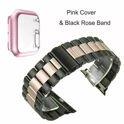 $16.99 • Buy Metal IWatch Strap Band Case　For Apple Watch Series 7 6 5 4 3 2 1 SE 41mm 45mm