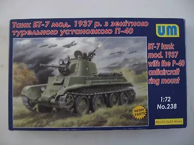 UM Models BT-7 Tank Mod.1937 With P-40 AntiAircraft Ring Mount No.238 1:72 Scale • £6