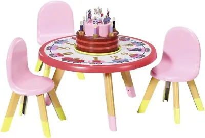 BABY Born Happy Birthday Party Table & Cake Playset Accessories New Kids Toy 3+ • £44.99