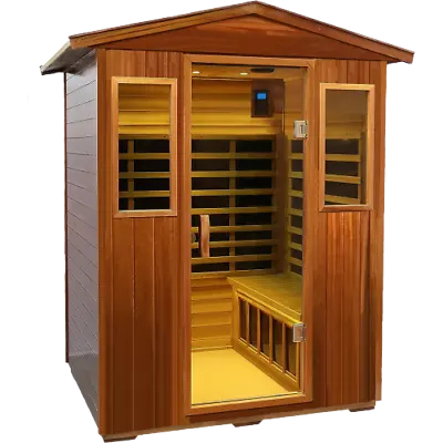 2050 Watt Outdoor Indoor 4 Person Wooden Far Infrared Sauna 8 Low EMF Heaters • $9499.99