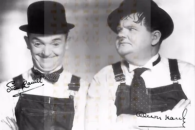 Stan Laurel And Oliver Hardy  Beautiful Ready To Frame 7X5 Signed Photo. • £5.99