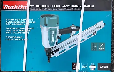 Makita Pneumatic 3-1/2 In . 21 Degree Full Round Head Framing Nailer AN924 • $155