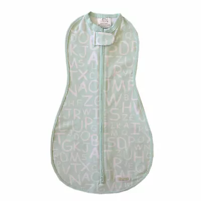 $20.50 • Buy Woombie 0-3 Months Newborn 5-13 Lb Swaddle Original Mint Green Alphabet Baby NEW