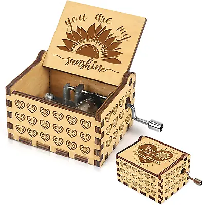 $15.74 • Buy You Are My Sunshine Music Boxes, Small Wooden Music Box You Are My Sunshine Gift