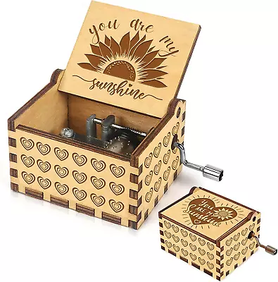 $15.74 • Buy You Are My Sunshine Music Boxes, Small Wooden Music Box You Are My Sunshine Gift