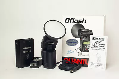 Tested Mint Quantum Qflash T5D-R T5dR TTL Flash W Box Manual  Turbo 2x2 Battery • $249.99