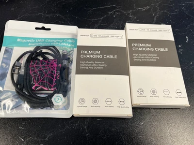 £3.99 • Buy 3 In 1 Magnetic USB Cable Charging Charger Phone Sync Type-C Micro IOS X3 (228)