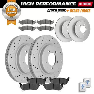 Front Rear Rotors + Brake Pad For Mercury Mountaineer Ford Explorer Sport Trac • $181.52