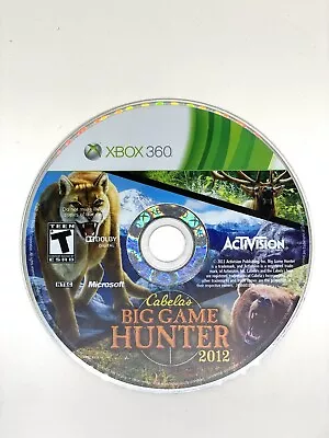 Cabela's Big Game Hunter 2012 Xbox 360 Video Game Disc Only Clean Tested !!!!!!! • $6.15