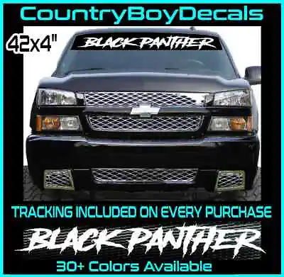 BLACK PANTHER 42  Windshield Vinyl Decal Sticker JDM Car Diesel Truck Turbo Low • $14.99