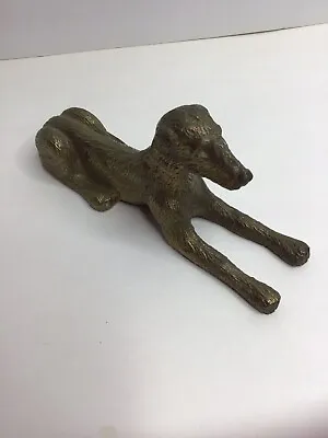 Vintage Mid Century Brass Greyhound Whippet Dog Decor Statue Figure Solid • $19.96