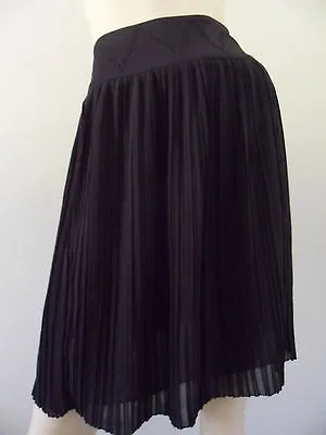 ZAC POSEN For Target Black Chiffon Pleated Skirt Knee Length Size 6 EUC • $12.86