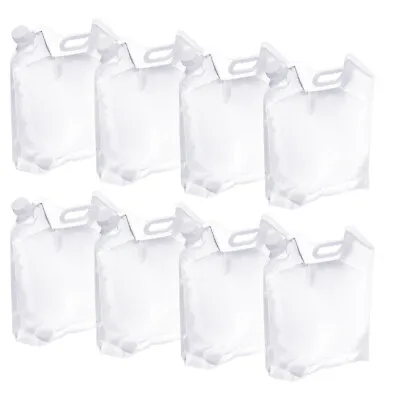 8Pcs Collapsible Water Container Bag 10L Emergency Water Storage Clear • £20.03