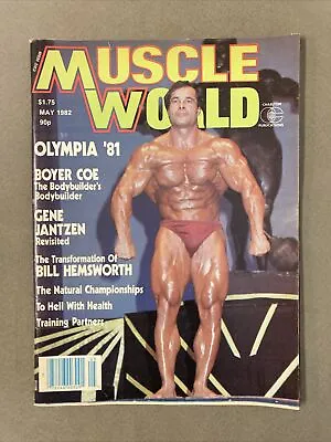 Muscle World Bodybuilding Magazine / Mr. Olympia Franco Columbu + Poster / 05-82 • £15.27