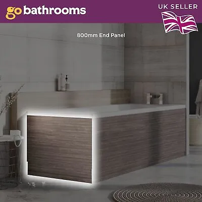 Dark Oak MDF 800mm Adjustable Bathroom End Bath Panel  | Can Cut To Size • £66.94