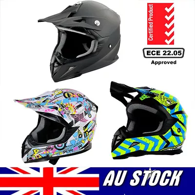 Racing MX NEW Adult Men Lady Dirt Bike Motocross HELMET Motocross Pit Dirt Bike • $76.46