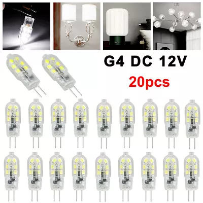 20PCS White G4 LED Light Bulbs 2W (20W Equivalent) DC 12Volt Bi-pin Base Lamp US • $16.99